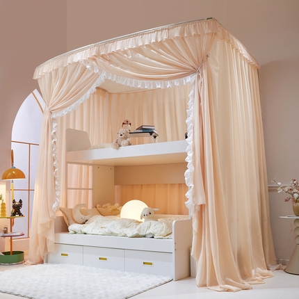 夏彩 2025新款雪纺子母一体式伸缩蚊帐-88623 88623-魅力杏