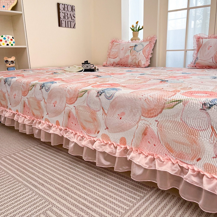 91家纺网 家纺一手货源 找家纺 手艺人家纺 2025新款精美蕾丝花边款夹棉绗缝炕盖榻榻米炕垫防滑炕垫炕盖榻榻米炕垫榻榻米垫床盖榻榻米炕盖炕垫KH01-KH27 KH08