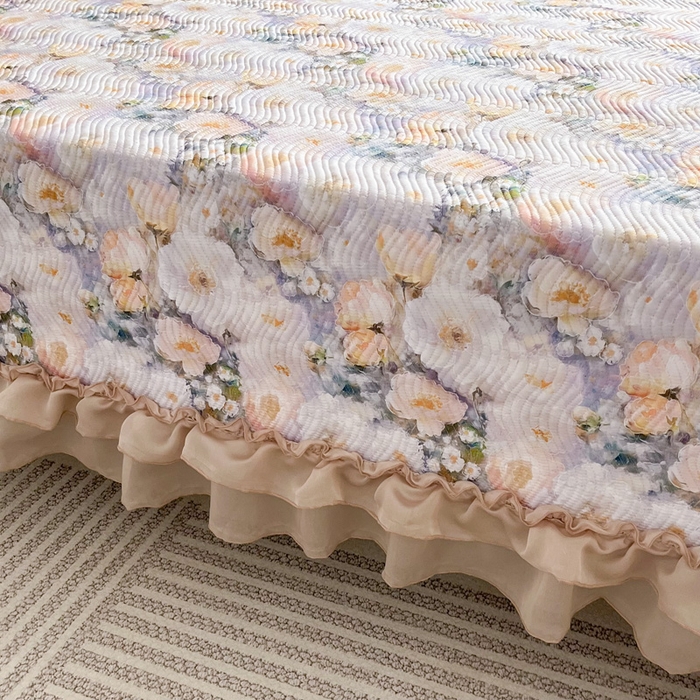 91家纺网 家纺一手货源 找家纺 手艺人家纺 2025新款精美蕾丝花边款夹棉绗缝炕盖榻榻米炕垫防滑炕垫炕盖榻榻米炕垫榻榻米垫床盖榻榻米炕盖炕垫KH01-KH27 KH02