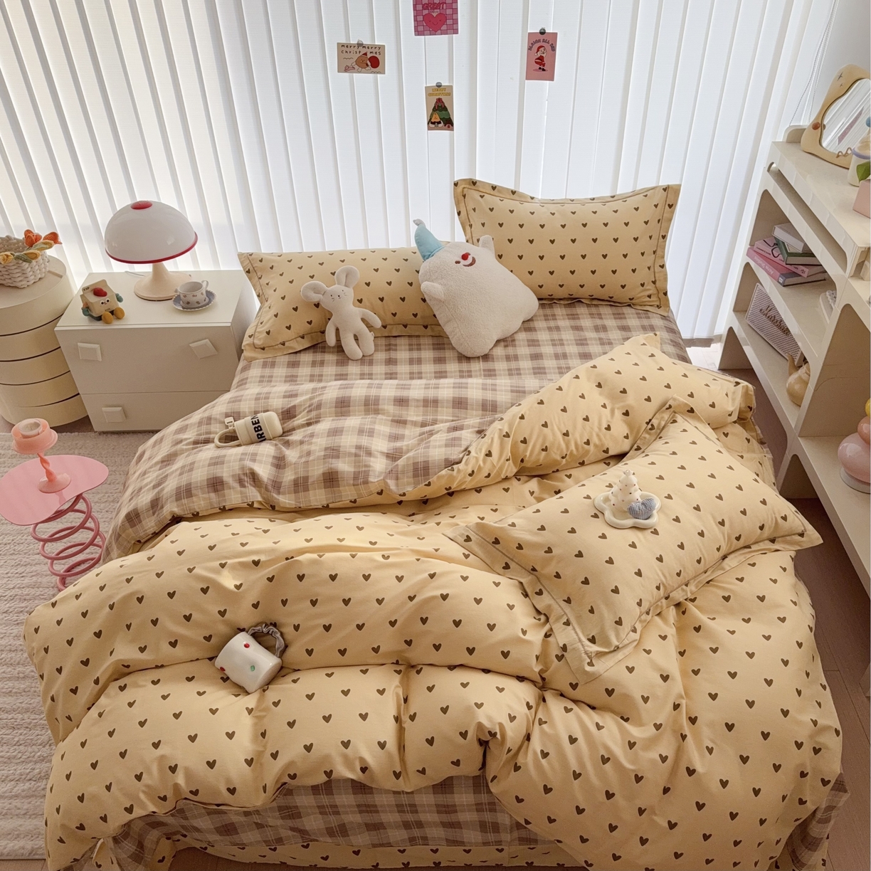 91家纺网 家纺一手货源 找家纺 于果 2025新款全棉13370四件套 满心欢喜