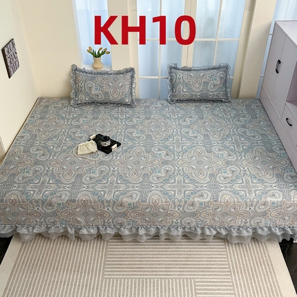 91家纺网 家纺一手货源 找家纺 手艺人家纺 2025新款精美蕾丝花边款夹棉绗缝炕盖榻榻米炕垫防滑炕垫炕盖榻榻米炕垫榻榻米垫床盖榻榻米炕盖炕垫KH01-KH27 KH10