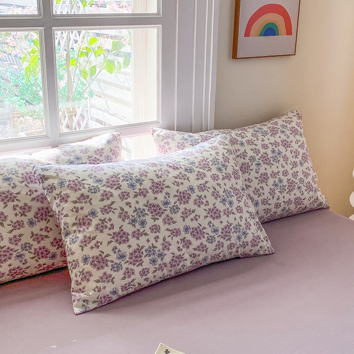 91家纺网 家纺一手货源 找家纺 富缦庭2025新款A类针织双层纱四件套淡烟弄晓