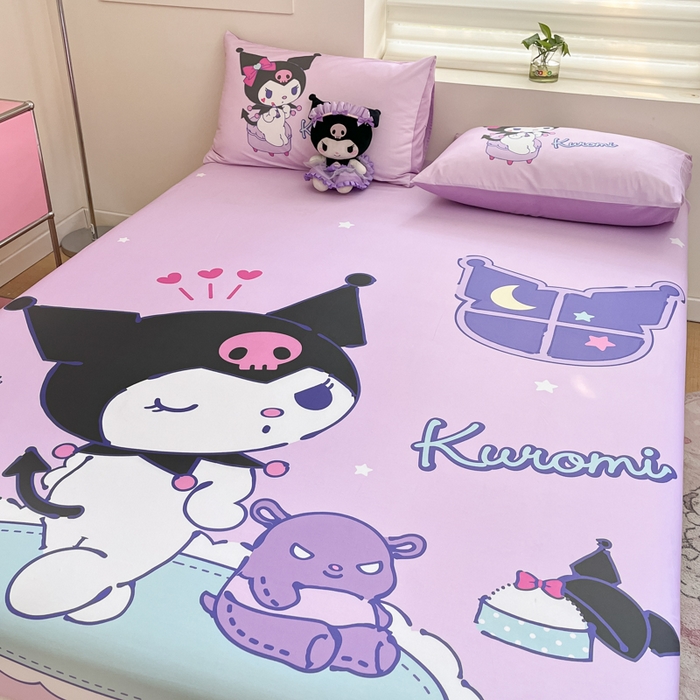 91家纺网 家纺一手货源 找家纺 金爱家 2025新款三丽欧全棉大版单品--床笠 棉单品-音乐库洛米