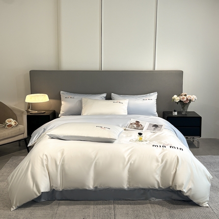 91家纺网 家纺一手货源 找家纺 （总）大麦乐田 2025新品珍珠棉达芙刺绣四件套