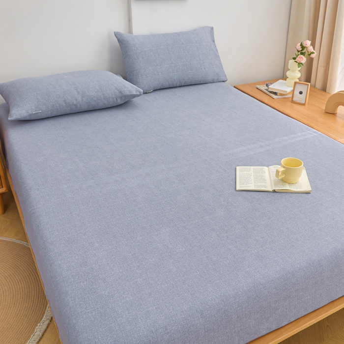 91家纺网 家纺一手货源 找家纺 首爱2025新款原棉老粗布床笠支持特殊规格定制 常年不断货 大批量供应  浅灰