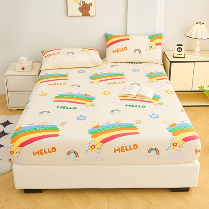 首爱2025新款原棉老粗布床笠支持特殊规格定制 常年不断货 大批量供应  彩虹鸭鸭