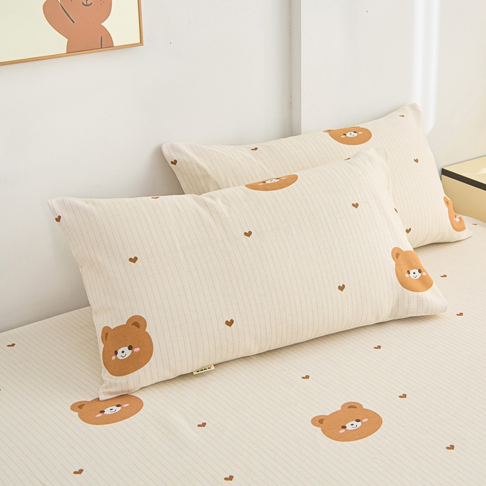 91家纺网 家纺一手货源 找家纺 首爱2025新款原棉老粗布床笠支持特殊规格定制 常年不断货 大批量供应  笑脸熊