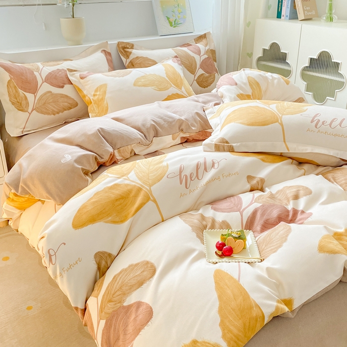 91家纺网 家纺一手货源 找家纺 直播2024新款斜纹磨毛印花四件套植物羊绒套件蒂诺情怀