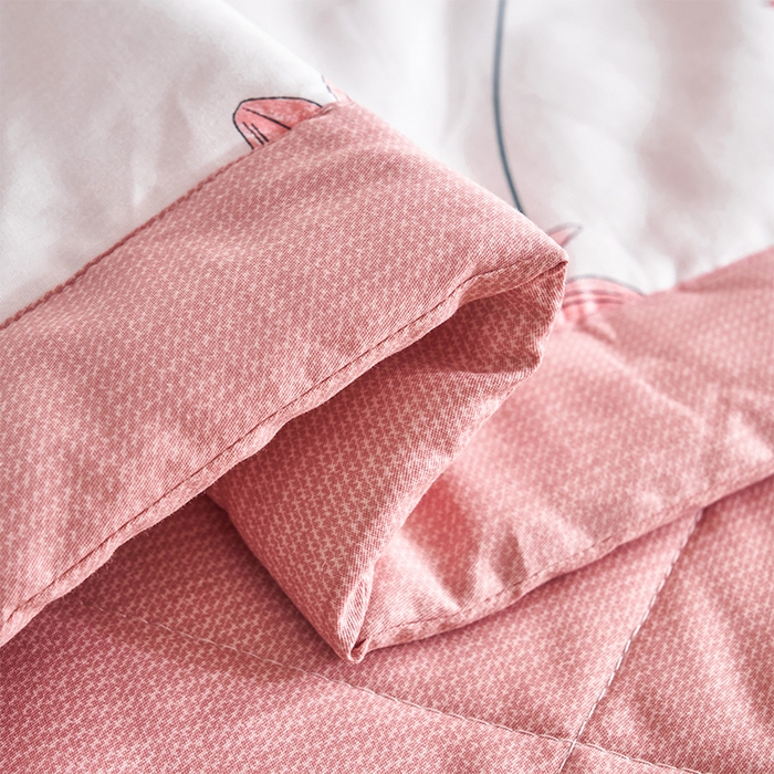 91家纺网 家纺一手货源 找家纺 羽梦家纺2025新款新疆棉花全棉夏凉被 梦田粉