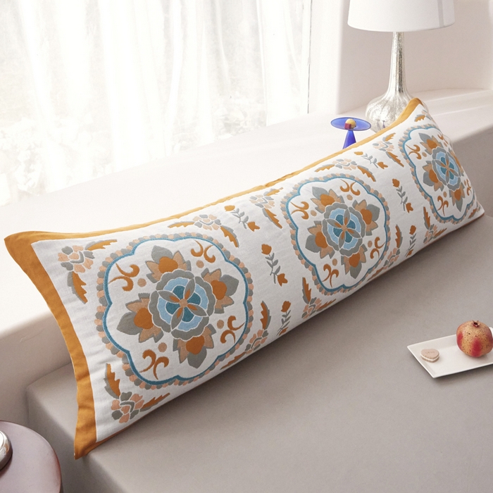 91家纺网 家纺一手货源 找家纺 爱港家纺 2025新款全棉纱布长枕套，双人 单人 情侣款纯棉枕套 花团锦簇