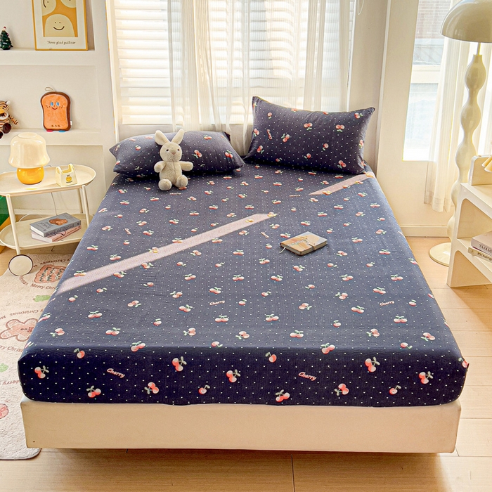 91家纺网 家纺一手货源 找家纺 纽缦家纺 2025新款云感提花双层纱床笠 大吉大厘