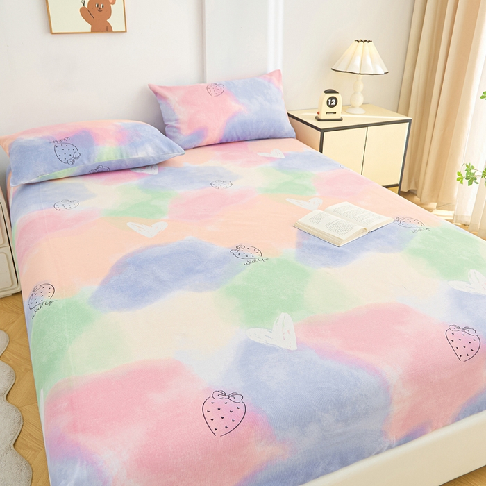 91家纺网 家纺一手货源 找家纺 首爱2025新款原棉老粗布床笠支持特殊规格定制 常年不断货 大批量供应  梦幻星空