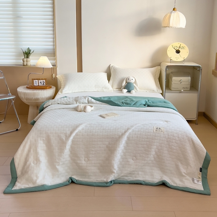 91家纺网 家纺一手货源 找家纺 （总）斯尔顿 2025新款华夫格凉感多功能夏凉被