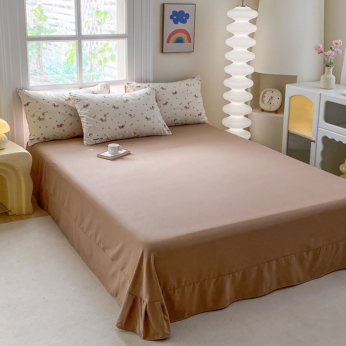 91家纺网 家纺一手货源 找家纺 富缦庭2025新款A类针织双层纱四件套花丛狗