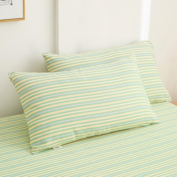 91家纺网 家纺一手货源 找家纺 首爱2025新款原棉老粗布床笠支持特殊规格定制 常年不断货 大批量供应  果绿条