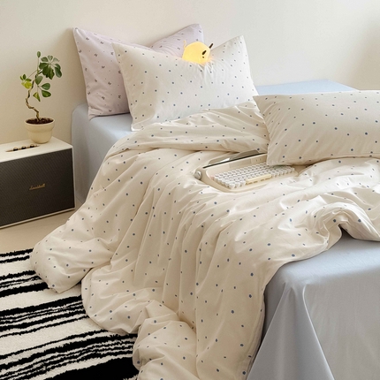 91家纺网 家纺一手货源 找家纺 （总）Mr.pig猪先生水洗棉 2025新款A类全棉印花竖条纹四件套