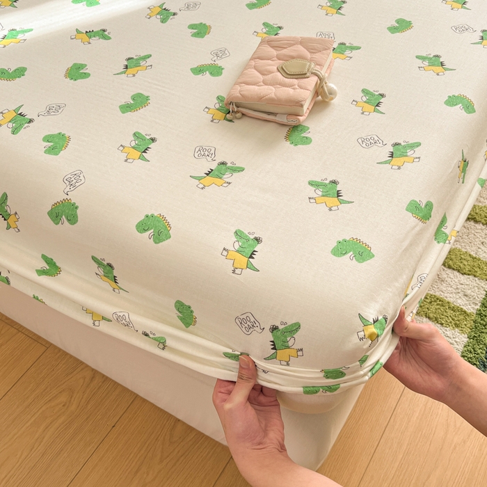 91家纺网 家纺一手货源 找家纺 博雅 2025新款全棉A类双层纱床笠 酷酷龙