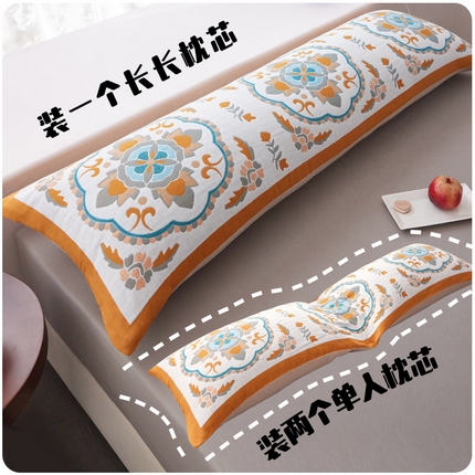 91家纺网 家纺一手货源 找家纺 （总）爱港家纺 2025新款全棉纱布长枕套，双人 单人 情侣款纯棉枕套枕巾