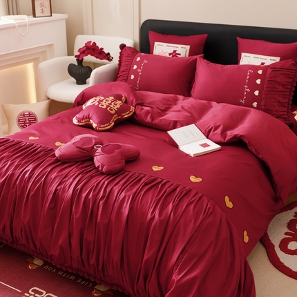 甜咪咪2025新款百分百全棉50支长绒棉四件套 南国佳人