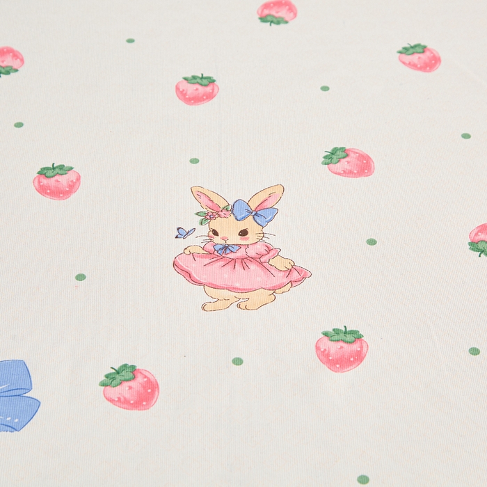 91家纺网 家纺一手货源 找家纺 首爱2025新款原棉老粗布床笠支持特殊规格定制 常年不断货 大批量供应  草莓小兔