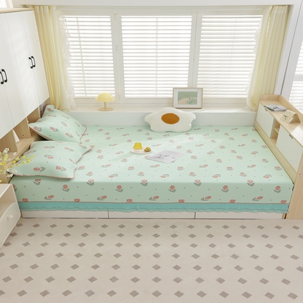 手艺人2025新款亲肤舒适纯棉A类不防滑炕盖榻榻米炕垫AK01-AK06 AK01绿