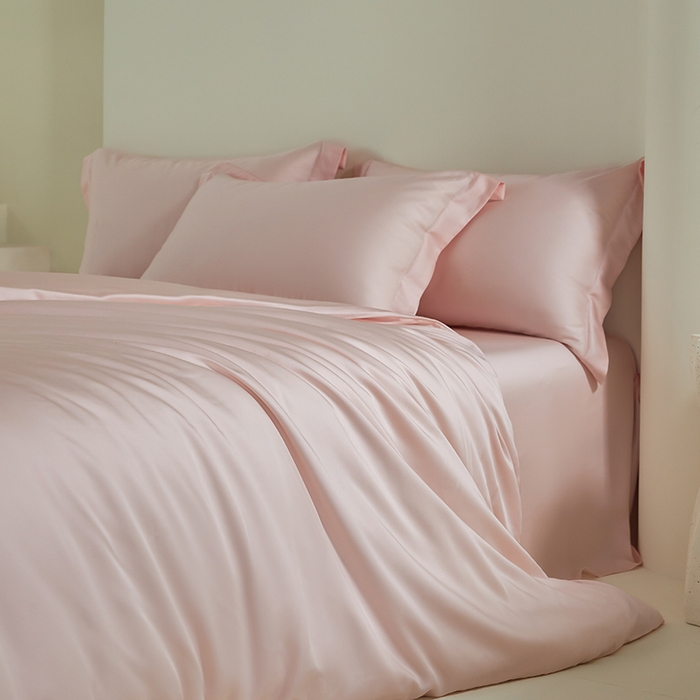 91家纺网 家纺一手货源 找家纺 618家纺 2025新款60SA类100支纯色系列进口兰精天丝四件套 俏佳人