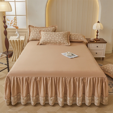 91家纺网 家纺一手货源 找家纺 （总）缦彩 【加微信送买家秀】2025年纯棉母婴级双层纱双拼公主风床裙