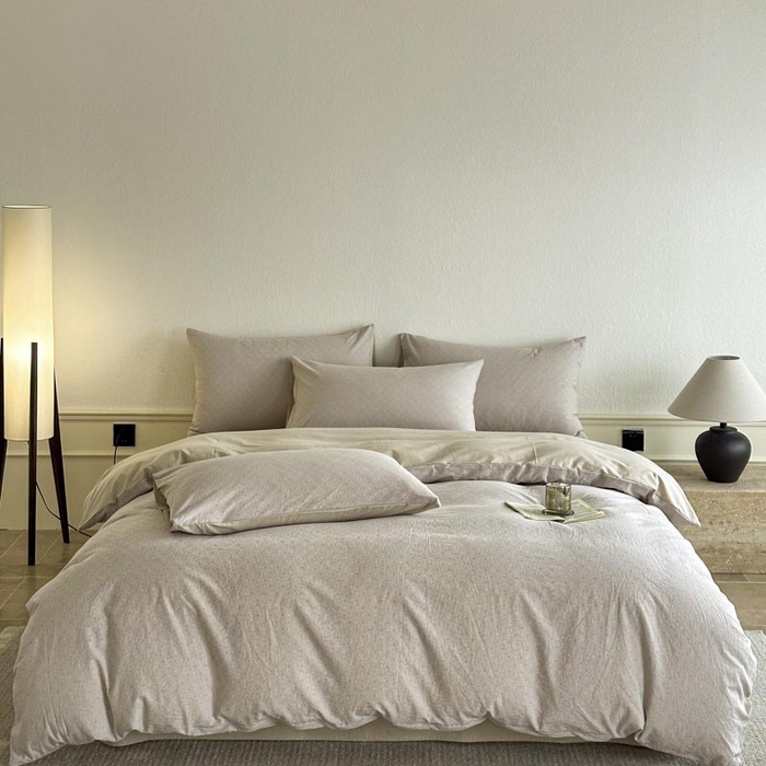 91家纺网 家纺一手货源 找家纺 ab家纺 2025新款小碎花三层纱 波尔卡-咖