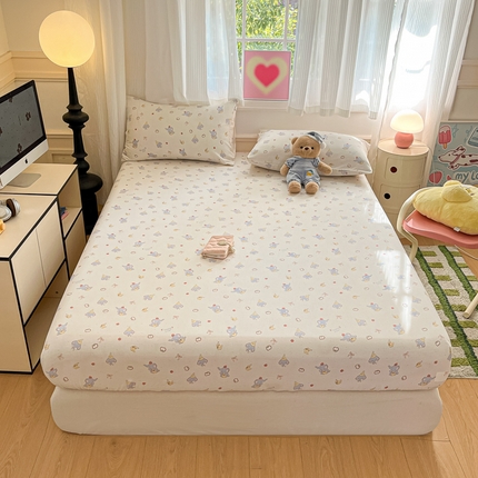 博雅 2025新款全棉A类双层纱床笠 小象鸭