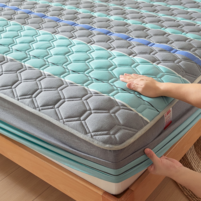 91家纺网 家纺一手货源 找家纺 （总）雪云美2025新款A类全棉色织水洗棉夹棉床笠大豆床罩床垫保护套可定制