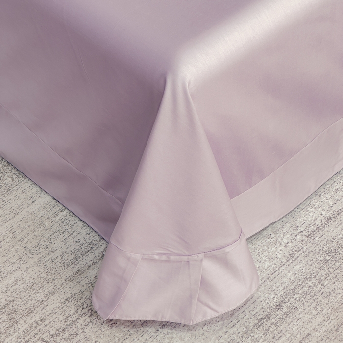 91家纺网 家纺一手货源 找家纺 U品汇  2025新款纯棉全棉长绒棉刺绣绣花高端礼盒四件套-叶夕 花晨叶夕-雪青