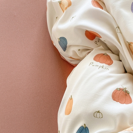 富缦庭2025新款A类针织双层纱四件套快乐空间