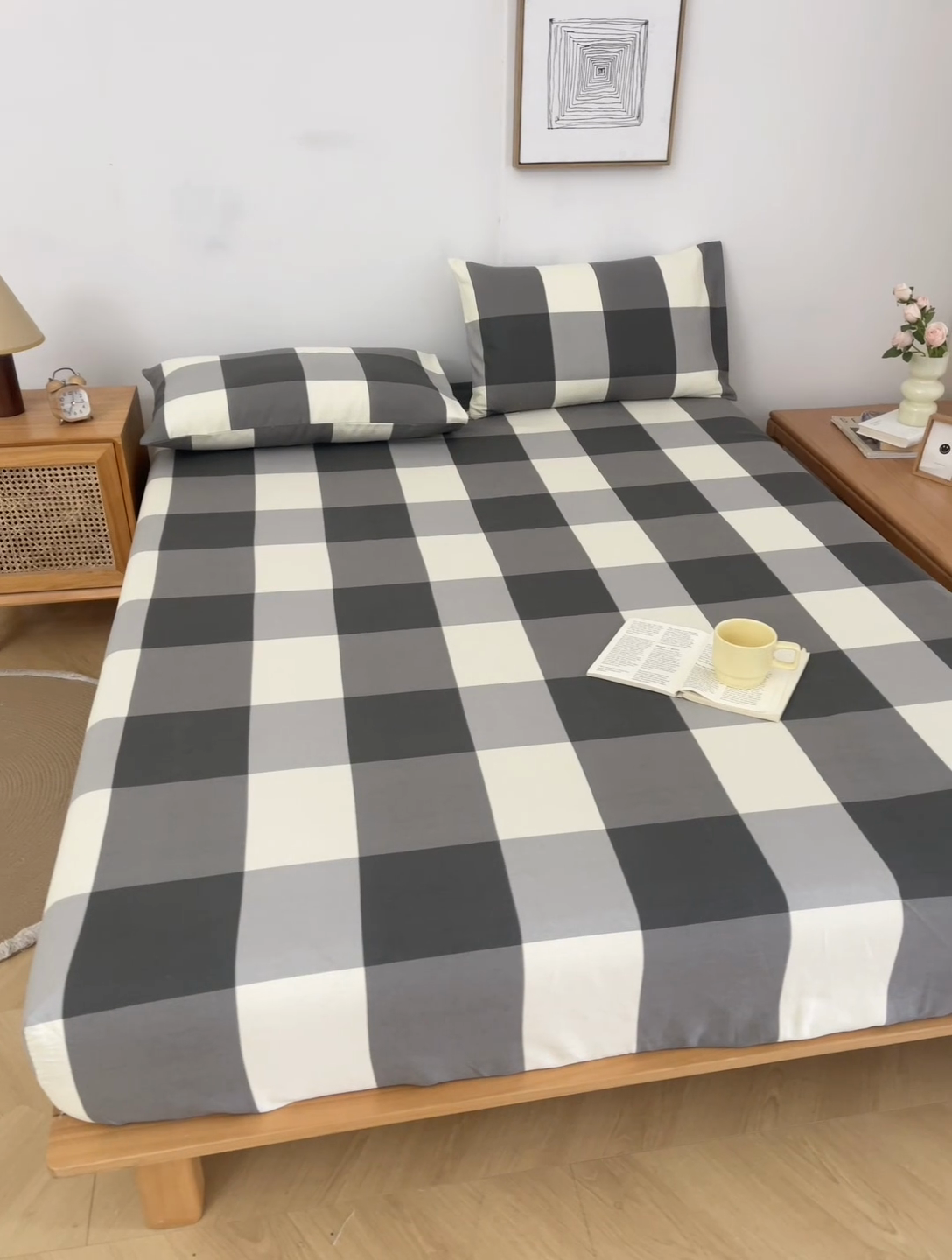 91家纺网 家纺一手货源 找家纺 首爱2025新款原棉老粗布床笠支持特殊规格定制 常年不断货 大批量供应  灰格