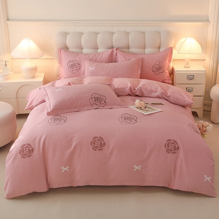 91家纺网 家纺一手货源 找家纺 （总）幸嘉轩 2025新款全棉喷气加厚磨毛印花四件套