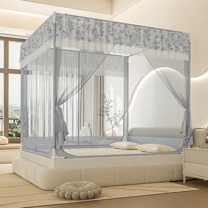 91家纺网 家纺一手货源 找家纺 （总）青竹苑2025新款花边款床笠底防摔坐床蚊帐-伊甸园