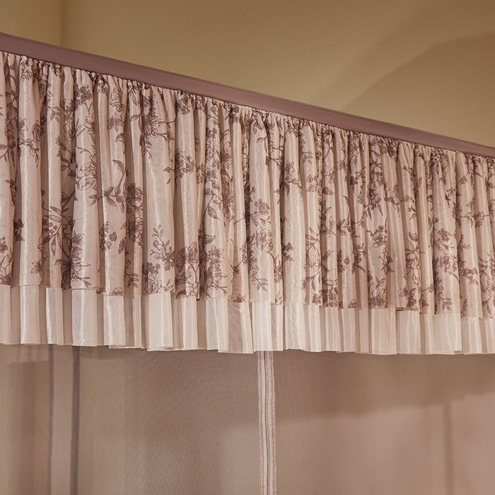 91家纺网 家纺一手货源 找家纺 青竹苑2025新款花边款床笠底防摔坐床蚊帐-伊甸园 伊甸园-棕咖