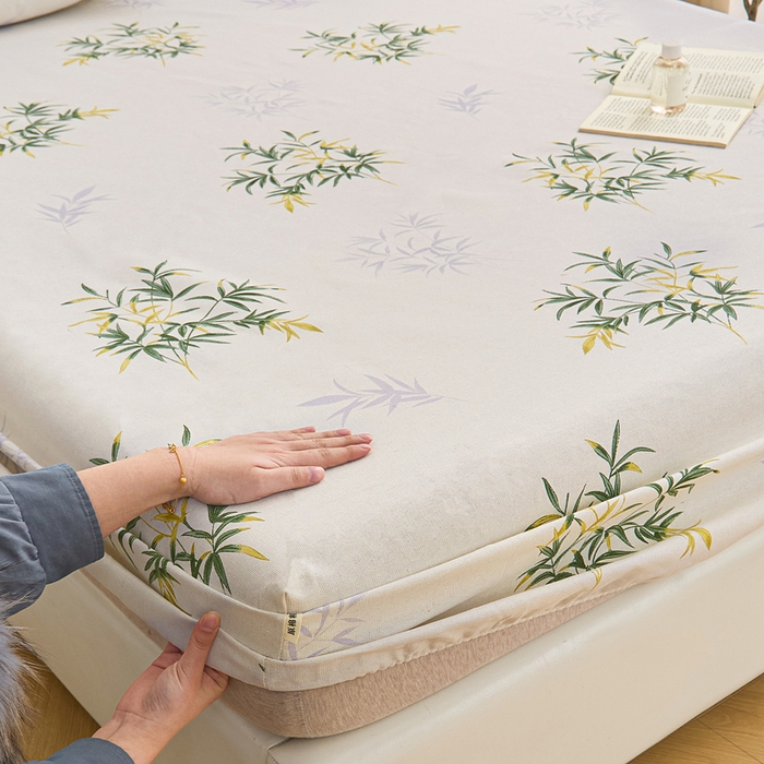 91家纺网 家纺一手货源 找家纺 首爱2025新款原棉老粗布床笠支持特殊规格定制 常年不断货 大批量供应  花漾