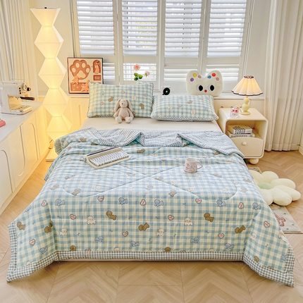 雅萱家纺  2025新款全棉夏被套件 快乐狗