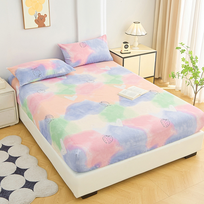 91家纺网 家纺一手货源 找家纺 首爱2025新款原棉老粗布床笠支持特殊规格定制 常年不断货 大批量供应  梦幻星空