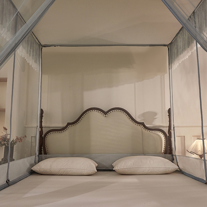 91家纺网 家纺一手货源 找家纺 （总）青竹苑2025新款花边款床笠底防摔坐床蚊帐-伊甸园