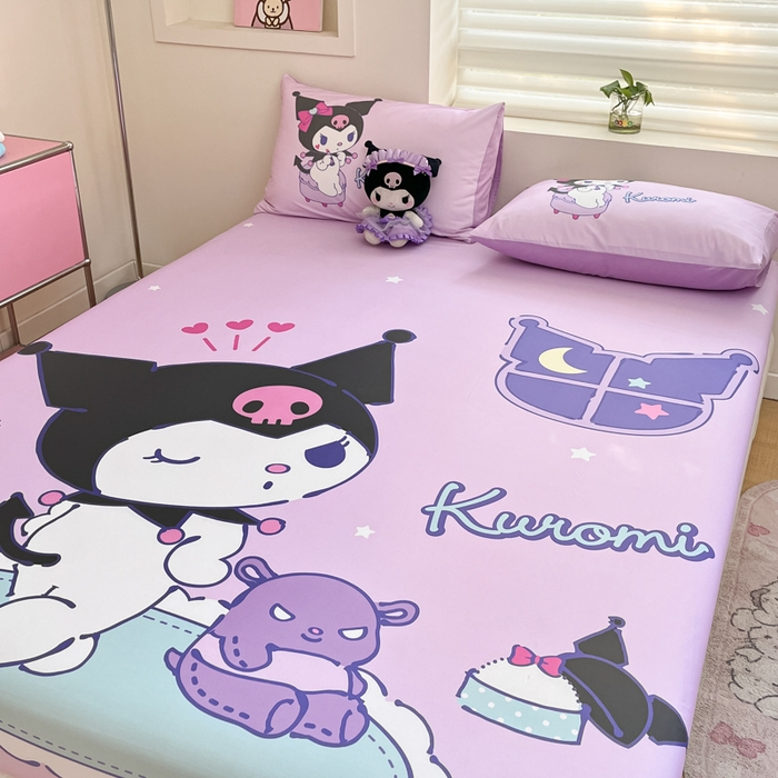 91家纺网 家纺一手货源 找家纺 金爱家 2025新款三丽欧全棉大版单品--床笠 棉单品-音乐库洛米