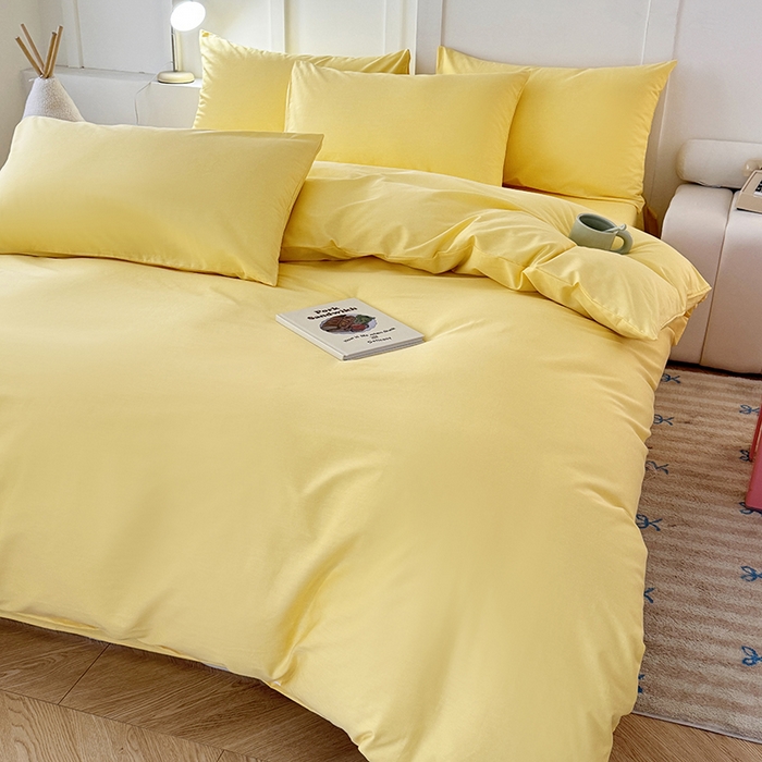 91家纺网 家纺一手货源 找家纺 卢赛尔 2025新款全13372纯色单被套 璀璨黄