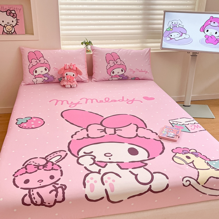 91家纺网 家纺一手货源 找家纺 金爱家 2025新款三丽欧全棉大版单品--床笠 棉单品-木马美乐蒂