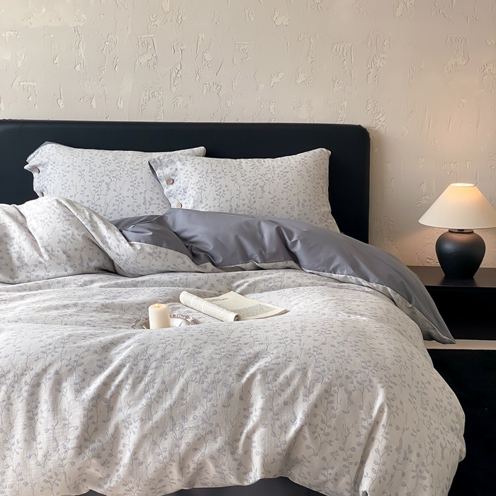 91家纺网 家纺一手货源 找家纺 （总）旷野 2025新款全棉色织提花四件套