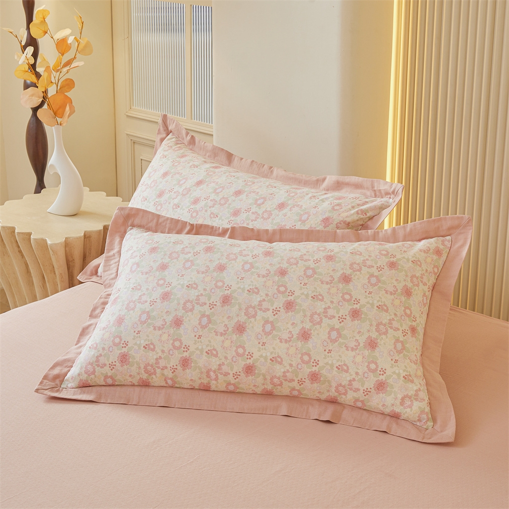 91家纺网 家纺一手货源 找家纺 缦彩 【加微信送买家秀】2025年纯棉母婴级双层纱双拼公主风床裙 怦然心动