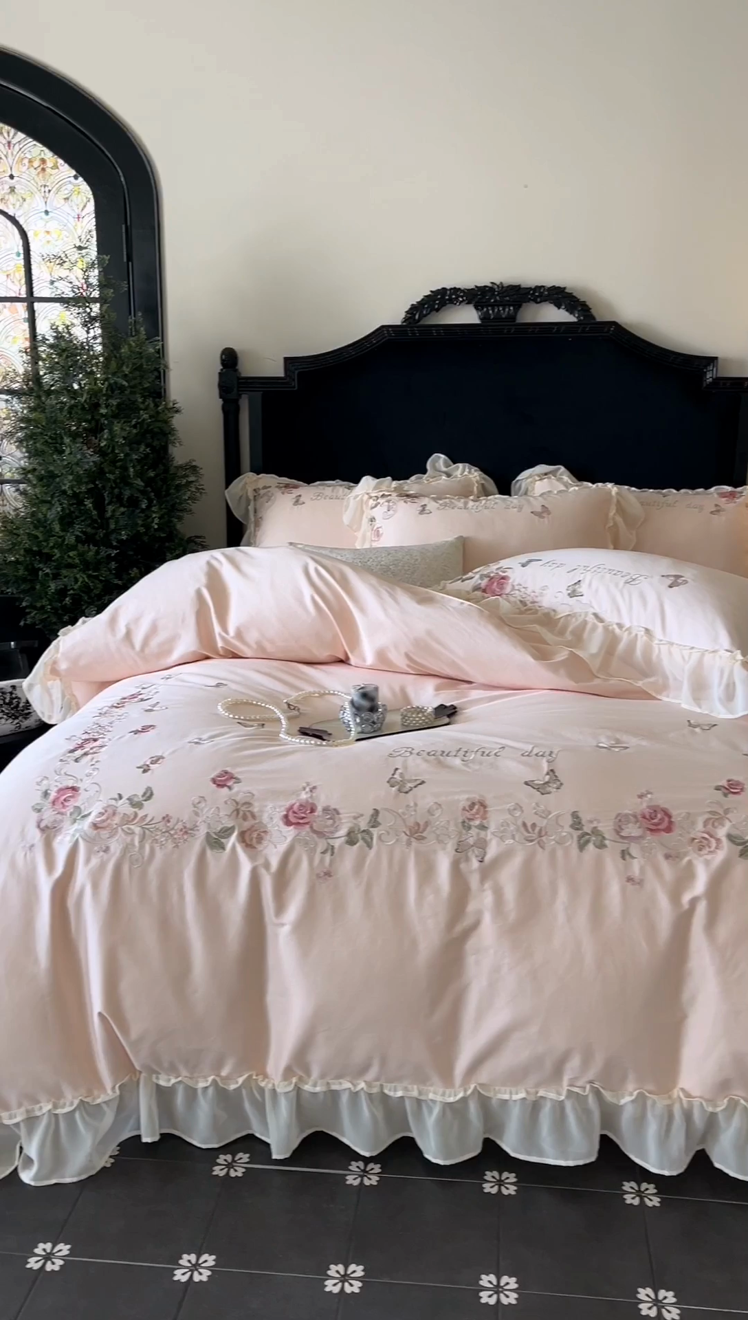 91家纺网 家纺一手货源 找家纺 馨蕊家居  2025年春夏新品100S高奢简约长绒棉系列—棉春溪 春溪-初夏粉