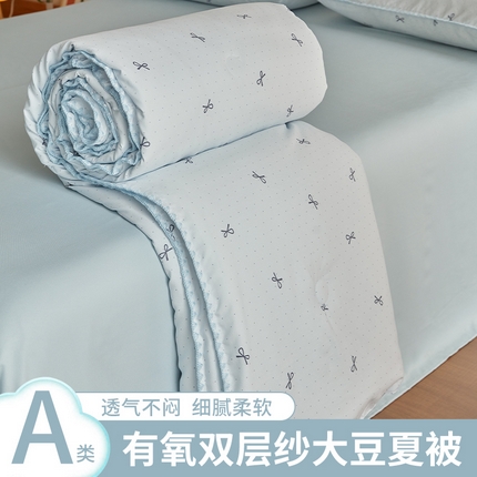 91家纺网 家纺一手货源 找家纺 （总）暖阳 2025年新款大豆双层纱夏被四件套