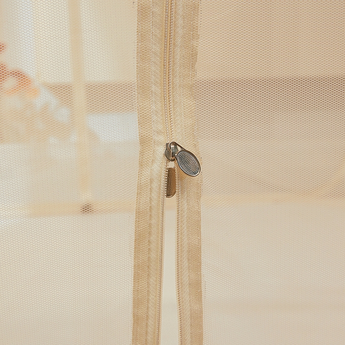 91家纺网 家纺一手货源 找家纺 青竹苑2025新款花边款床笠底防摔坐床蚊帐-格格巫 格格巫-米杏