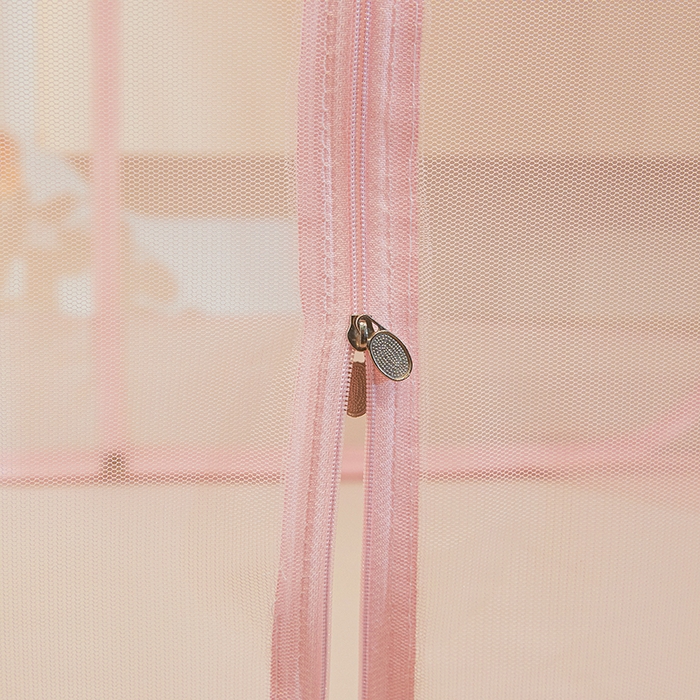 91家纺网 家纺一手货源 找家纺 青竹苑2025新款花边款床笠底防摔坐床蚊帐-格格巫 格格巫-樱花粉