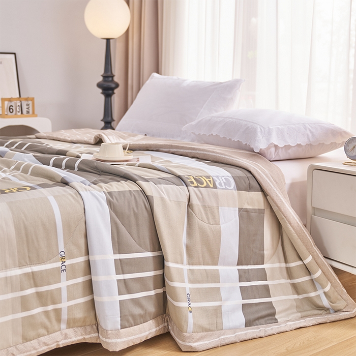 91家纺网 家纺一手货源 找家纺 羽梦家纺2025新款新疆棉花全棉夏凉被 奇彩空间